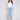 Cropped Jeans with Embroidered Cuff - Light Blue - Charlie B Collection Canada - Image 1