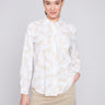 Linen Blend Button-Down Shirt - Animal - Charlie B Collection Canada - Image 1