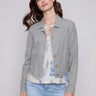 Linen Blend Jacket - Celadon - Charlie B Collection Canada - Image 1