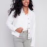 Linen Blend Jacket - Natural - Charlie B Collection Canada - Image 1