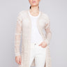 Long Knit Crochet Cardigan - Beige - Charlie B Collection Canada - Image 1