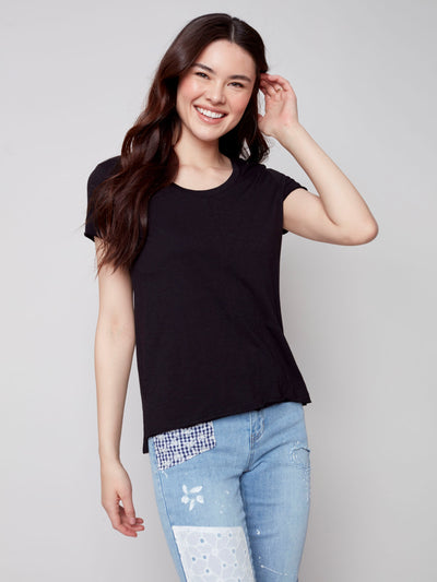 Organic Cotton T-Shirt - Black - C1310 Charlie B Collection Canada