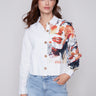 Placement Print Linen Blend Jacket - Monroe - Charlie B Collection Canada - Image 7