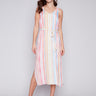 Printed Chiffon Dress - Stripes - Charlie B Collection Canada - Image 1