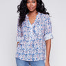 Printed Cotton Gauze Blouse - Treasure - Charlie B Collection Canada - Image 1
