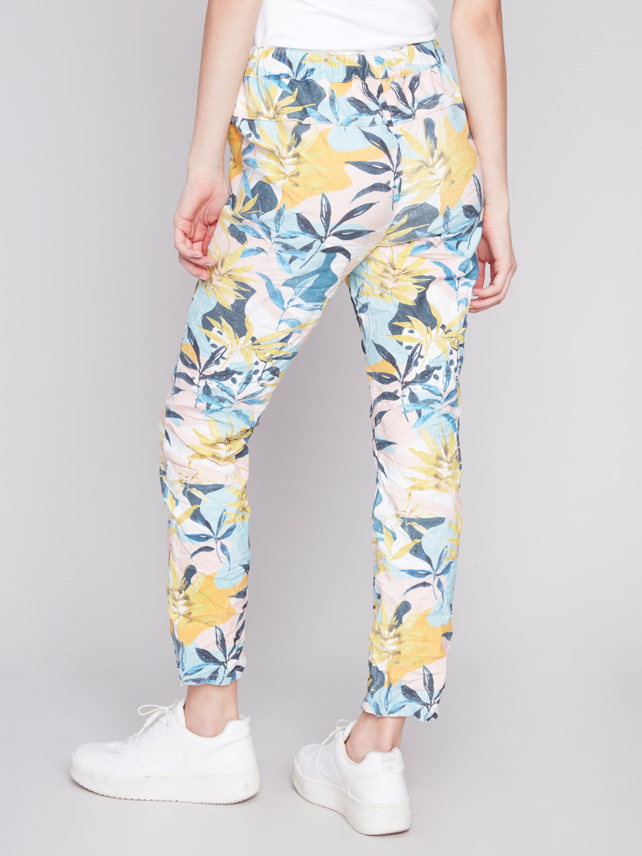 Printed Crinkle Jogger Pants - Resort - Charlie B Collection Canada - Image 3