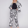 Printed Cropped Linen Blend Pants - Breeze - Charlie B Collection Canada - Image 1