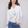 Printed Linen Blend Jacket - Pastel - Charlie B Collection Canada - Image 1