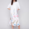 Printed Long Linen Tunic Dress - Pastel - Charlie B Collection Canada - Image 1