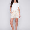 Printed Pull-On Shorts - Dune - Charlie B Collection Canada - Image 1