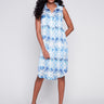Printed Sleeveless Button-Front Dress - Harmony - Charlie B Collection Canada - Image 1