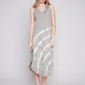 Printed Sleeveless Cotton Dress - Celadon - Charlie B Collection Canada - Image 1