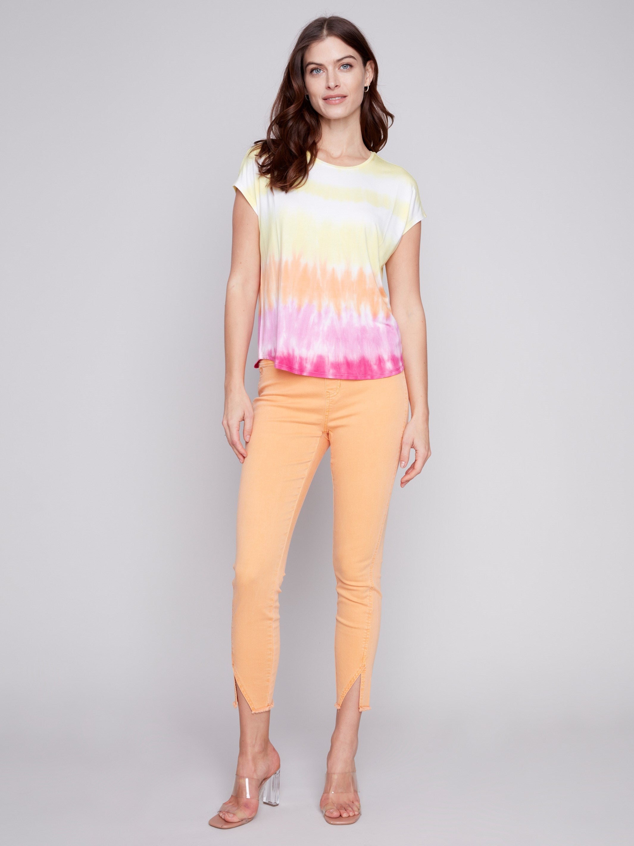 Printed Sleeveless Top - Sunset - Charlie B Collection Canada - Image 3