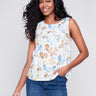 Printed Sleeveless Top - Seaside - Charlie B Collection Canada - Image 1