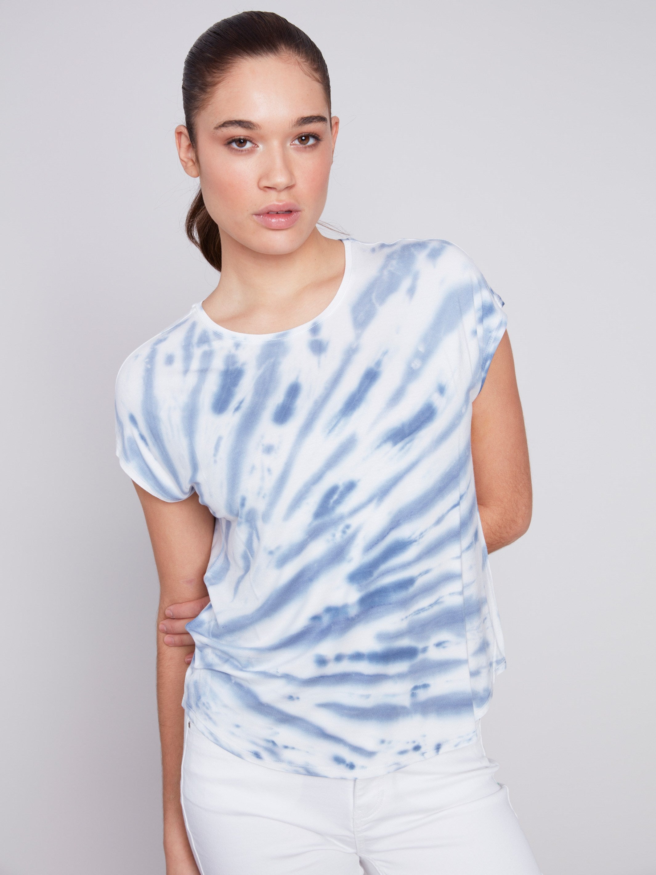Printed Sleeveless Top - River - Charlie B Collection Canada - Image 4