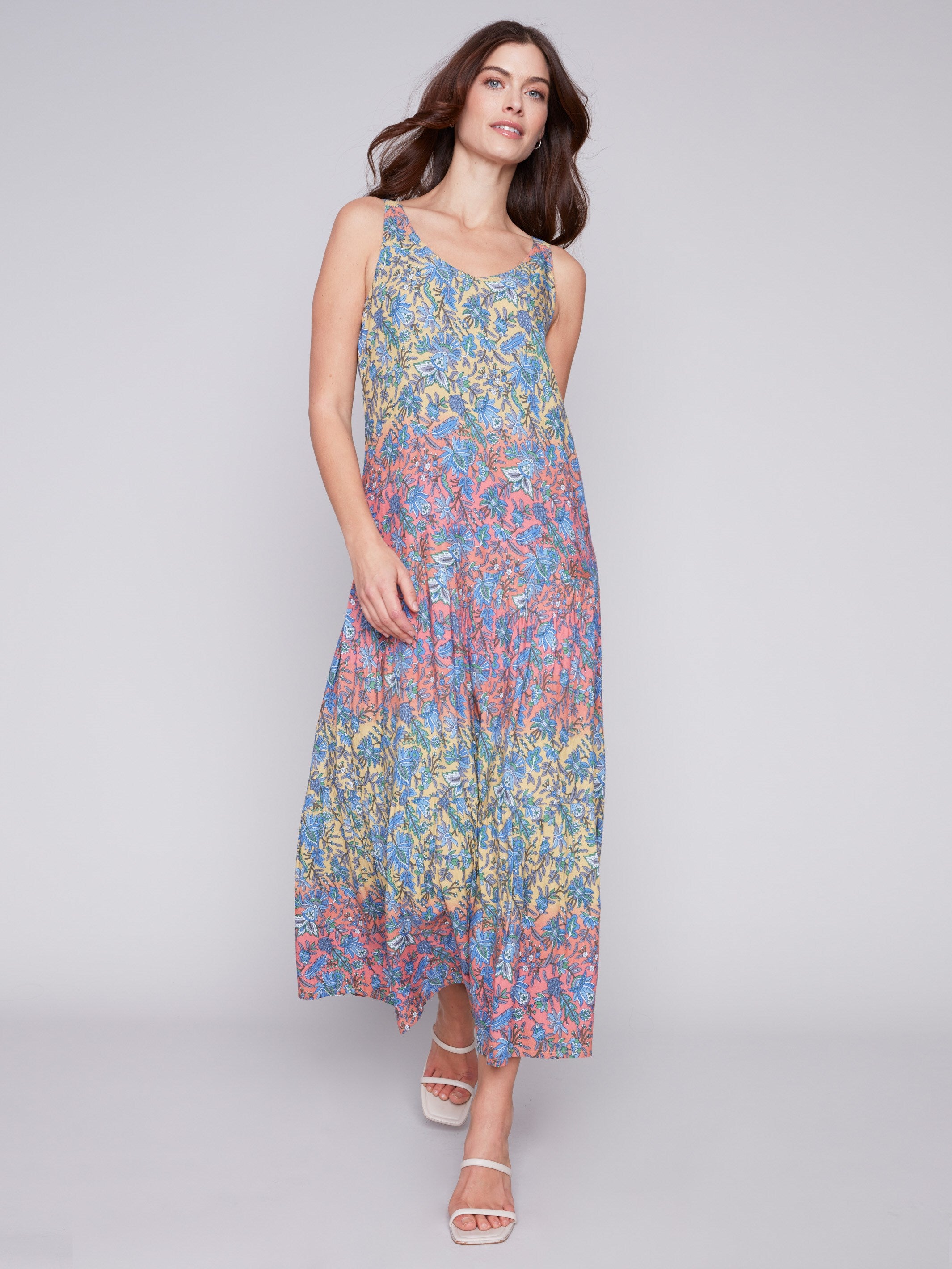 Printed Tiered Maxi Dress - Glory - Charlie B Collection Canada - Image 3