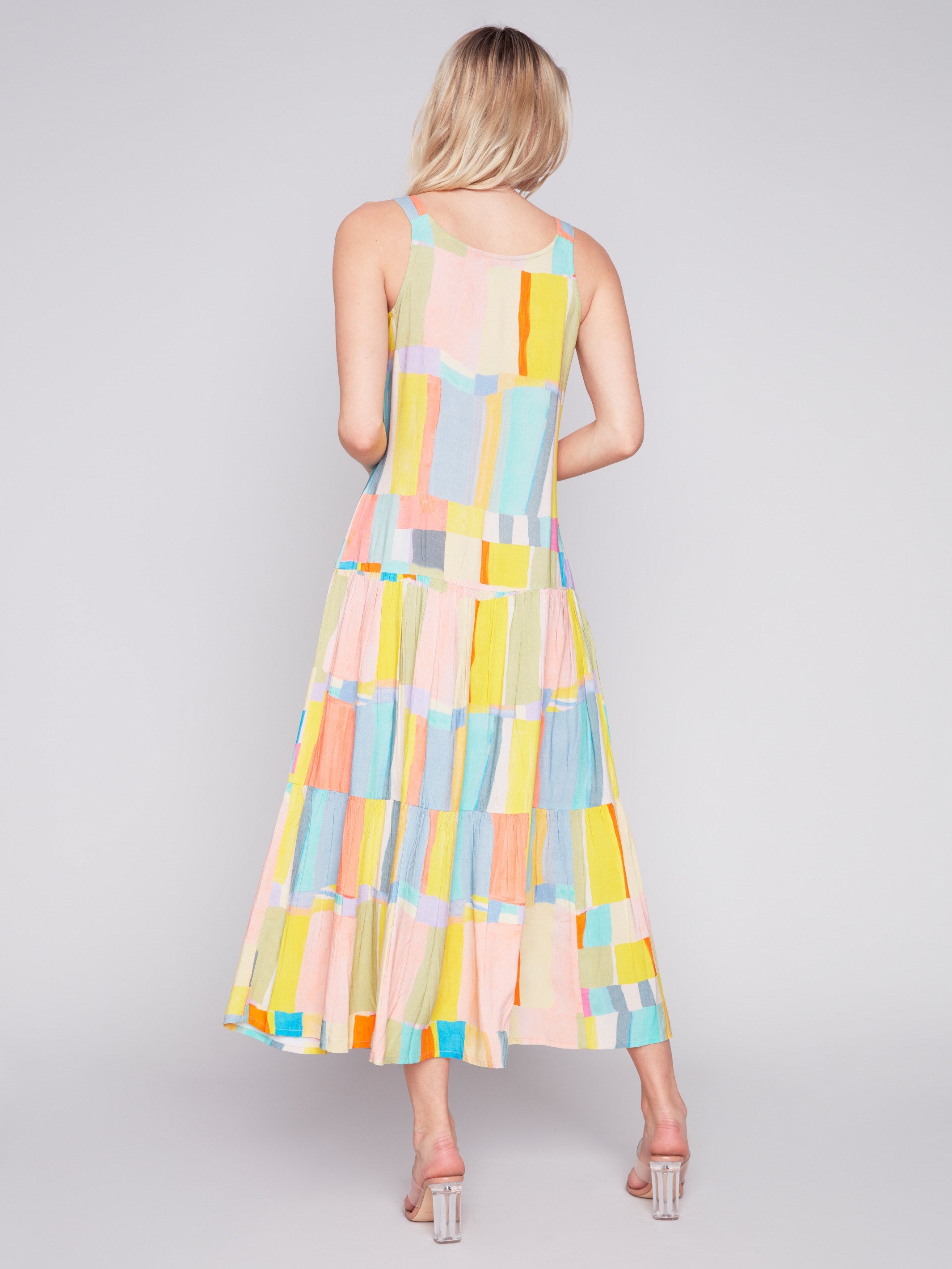 Printed Tiered Maxi Dress - Mosaic - Charlie B Collection Canada - Image 2