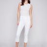Pull-On Jeans with Bow Detail - White - Charlie B Collection Canada - Image 1