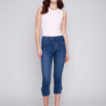 Pull-On Jeans with Bow Detail - Indigo - Charlie B Collection Canada - Image 1