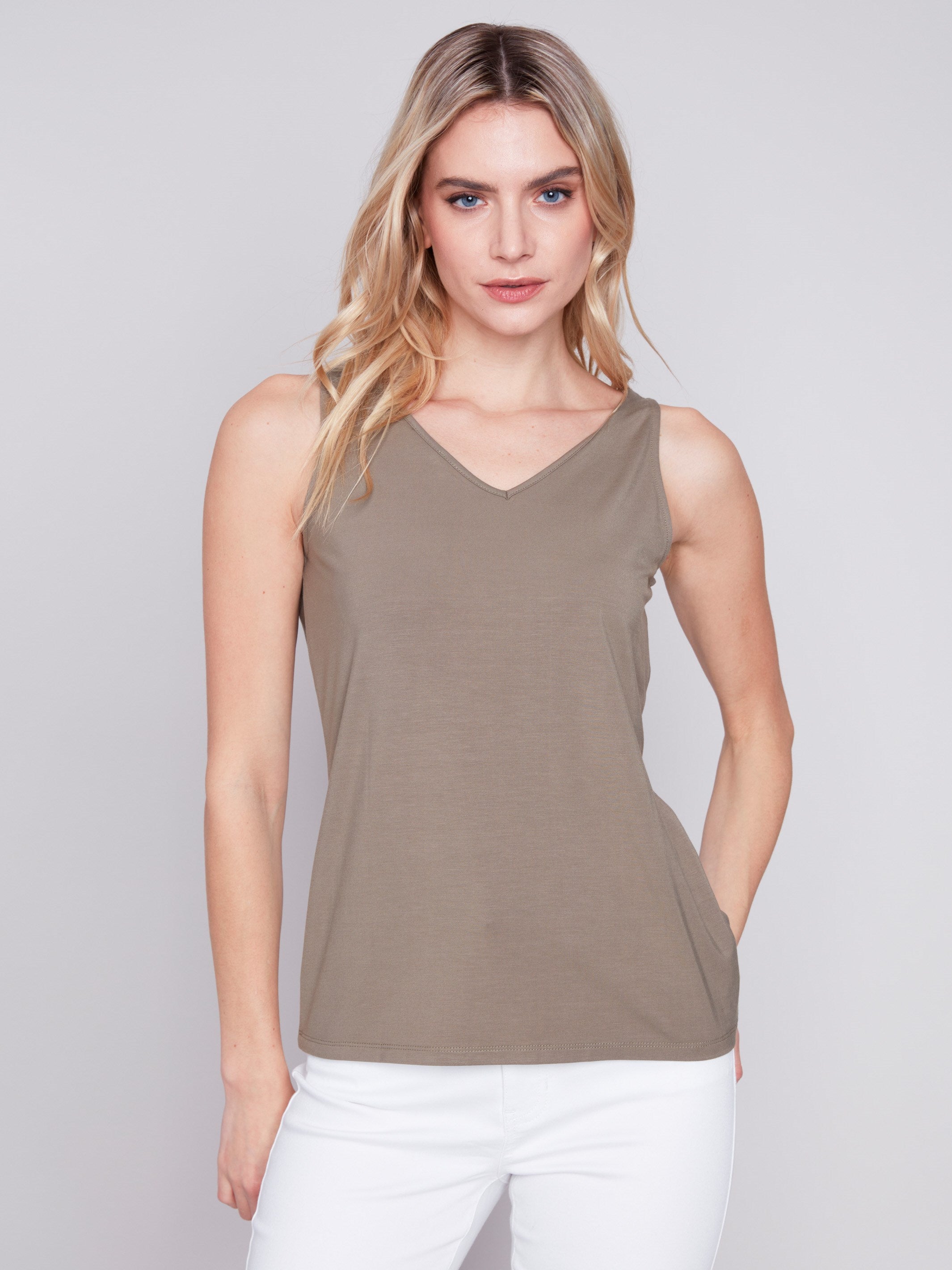 Reversible Bamboo Cami - Celadon - Charlie B Collection Canada - Image 1