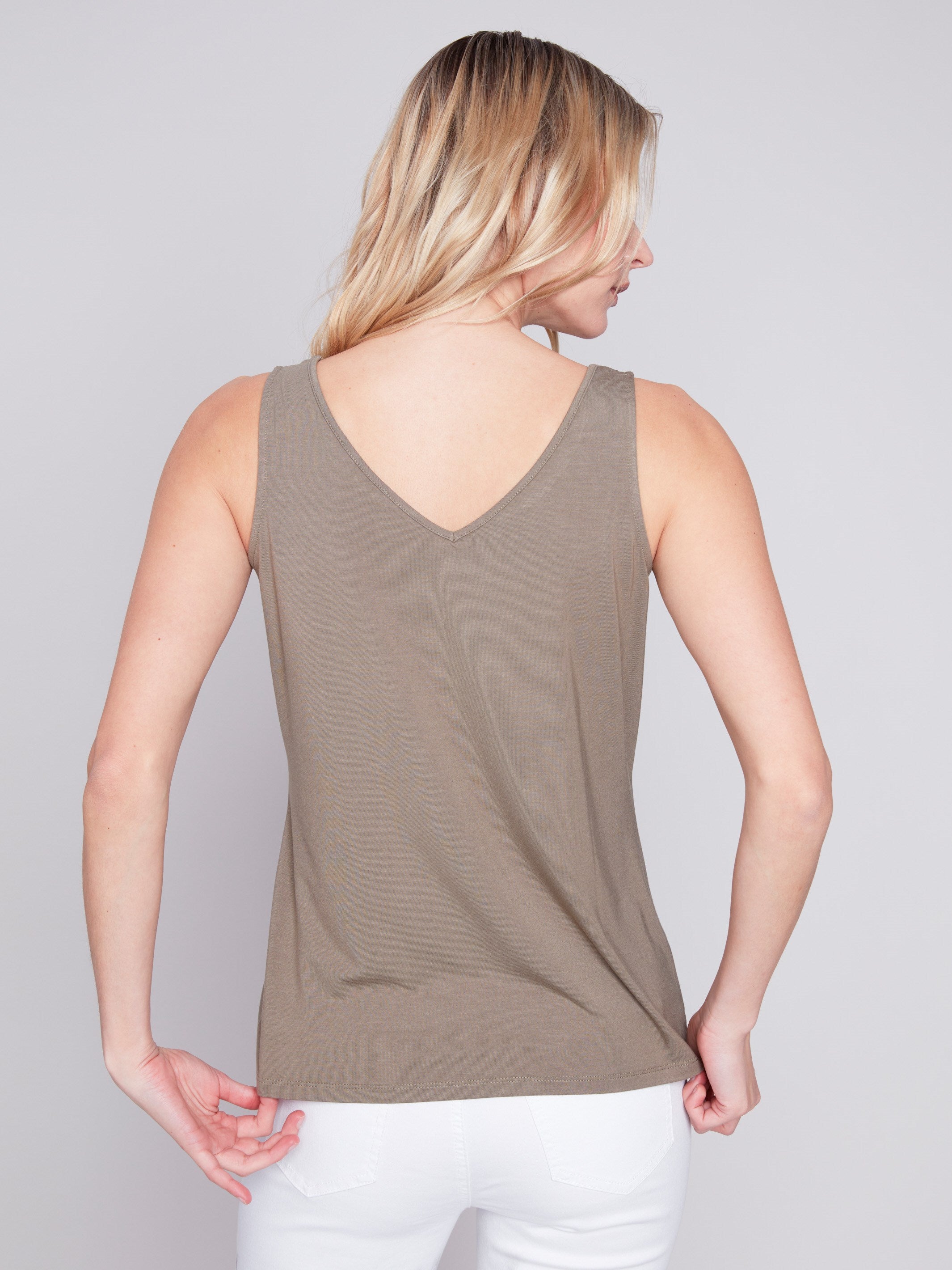 Reversible Bamboo Cami - Celadon - Charlie B Collection Canada - Image 3