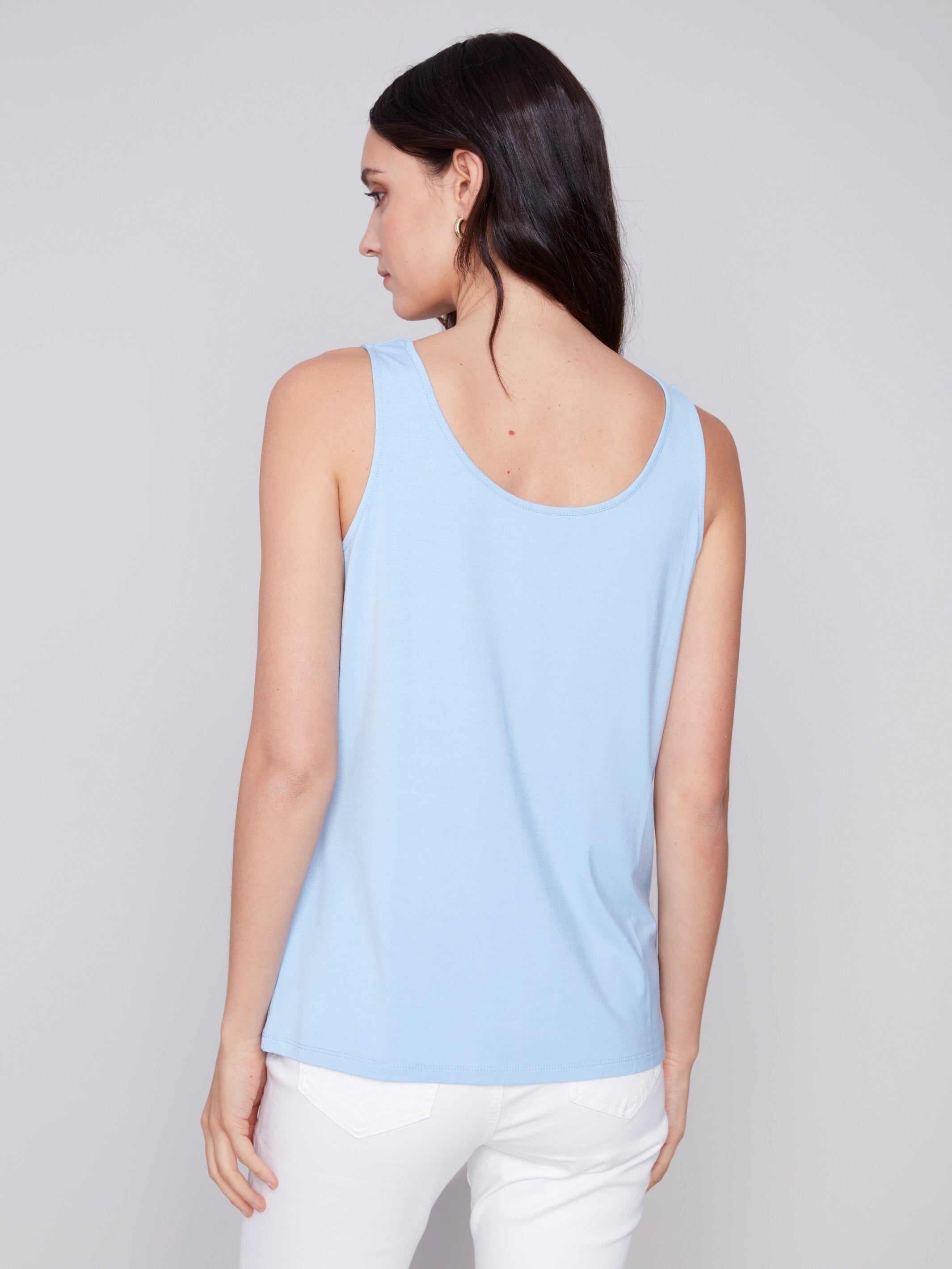 Reversible Bamboo Cami - Sky - Charlie B Collection Canada - Image 3