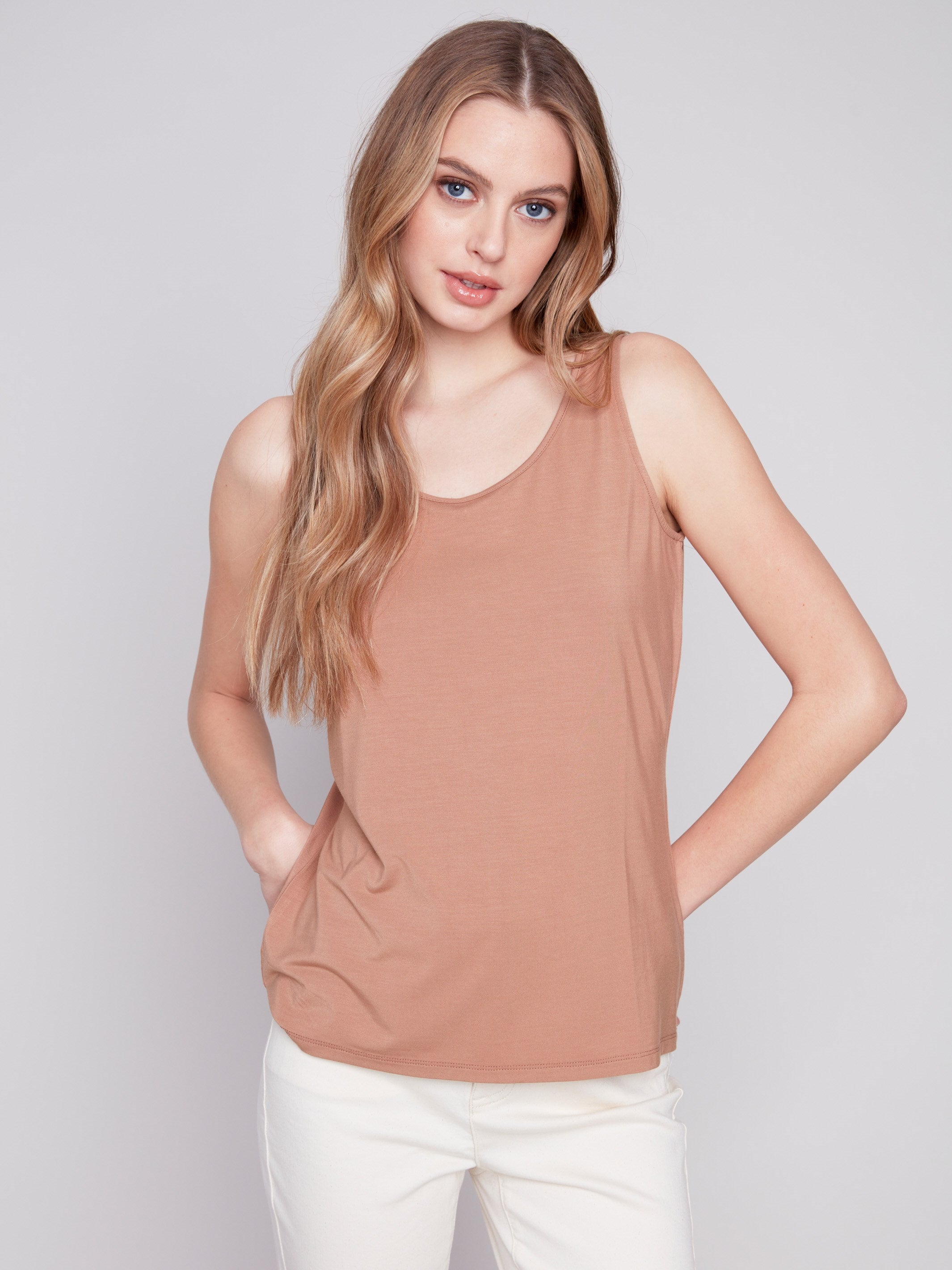 Reversible Bamboo Cami - Dune - Charlie B Collection Canada - Image 1