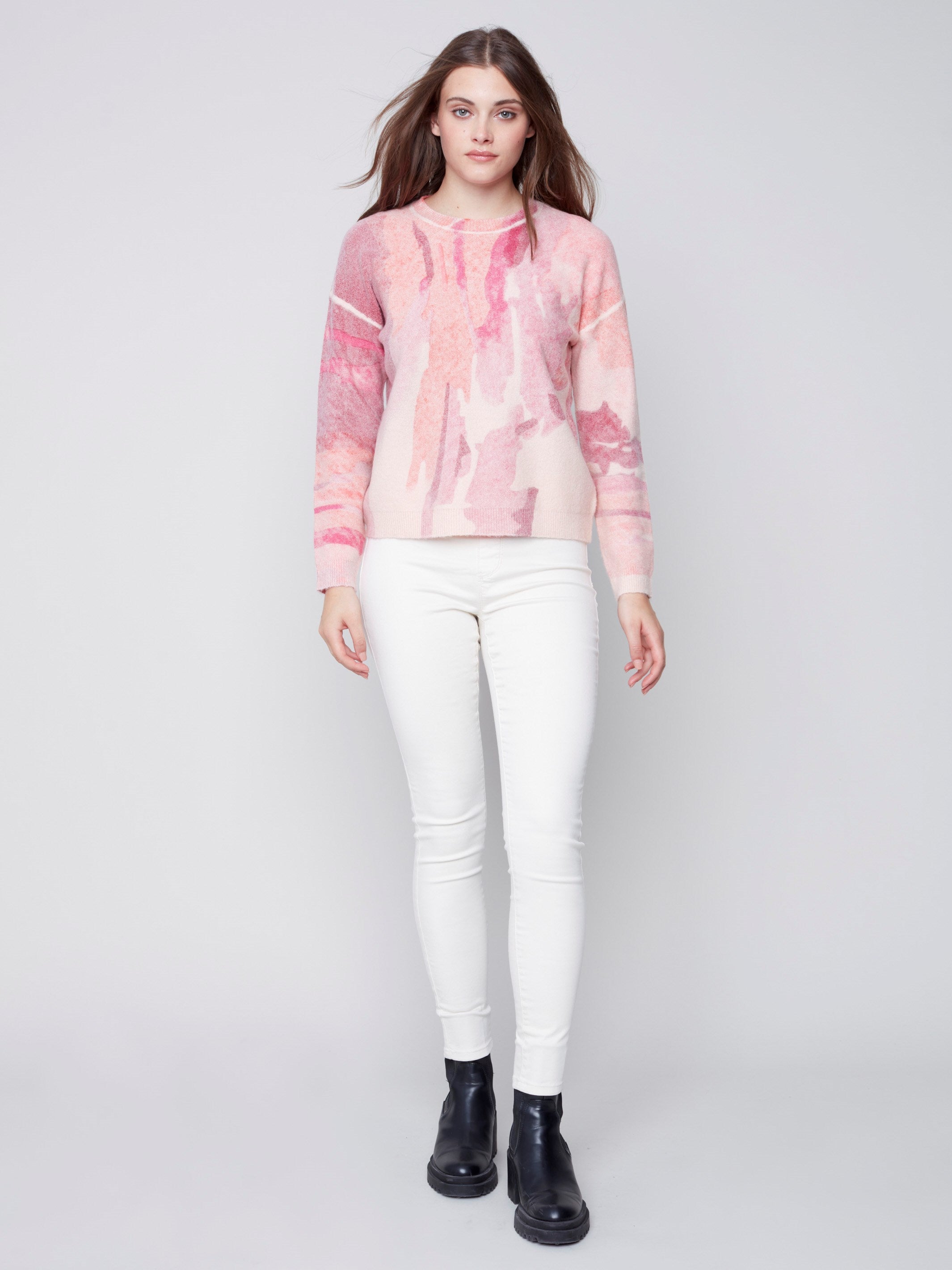 Reversible Printed Sweater - Orchid