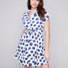 Short-Sleeved Button-Front Dress - Dots - Charlie B Collection Canada - Image 1