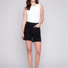 Shorts with Patch Pockets - Black - Charlie B Collection Canada - Image 1