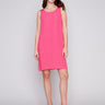 Sleeveless A-Line Linen Dress - Punch - Charlie B Collection Canada - Image 1