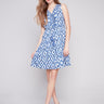 Sleeveless Cotton Ruffle Dress - Ikat - Charlie B Collection Canada - Image 1