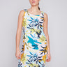 Sleeveless Printed A-Line Linen Dress - Resort - Charlie B Collection Canada - Image 1