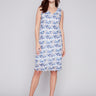 Sleeveless Printed Cotton Gauze Dress - Abstract - Charlie B Collection Canada - Image 1