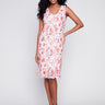Sleeveless Printed Cotton Gauze Dress - Pink - Charlie B Collection Canada - Image 1