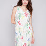 Sleeveless Printed Linen Dress - Wildflower - Charlie B Collection Canada - Image 1