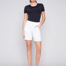 Smooth Stretch Shorts - White - Charlie B Collection Canada - Image 1