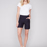 Smooth Stretch Shorts - Navy - Charlie B Collection Canada - Image 1