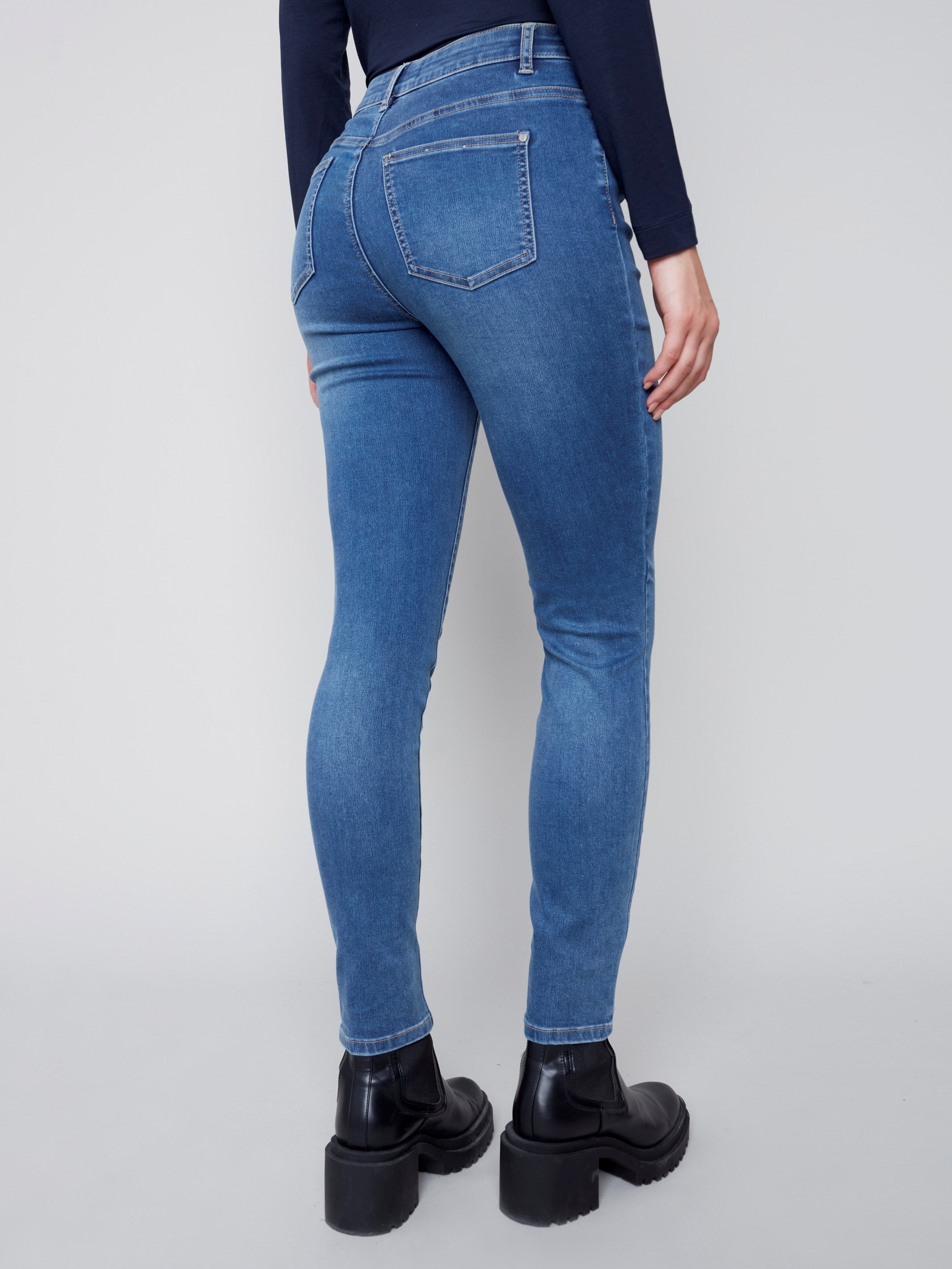 Soft Stretch Skinny Jeans - Medium Blue
