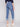 Straight Leg Jeans with Folded Cuff - Medium Blue - Charlie B Collection Canada - Image 3