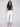 Straight Leg Twill Jeans with Scallop Hem - White - Charlie B Collection Canada - Image 4