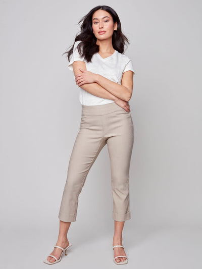 Stretch Pull-On Capri - Greige - C5259 Charlie B Collection Canada 1