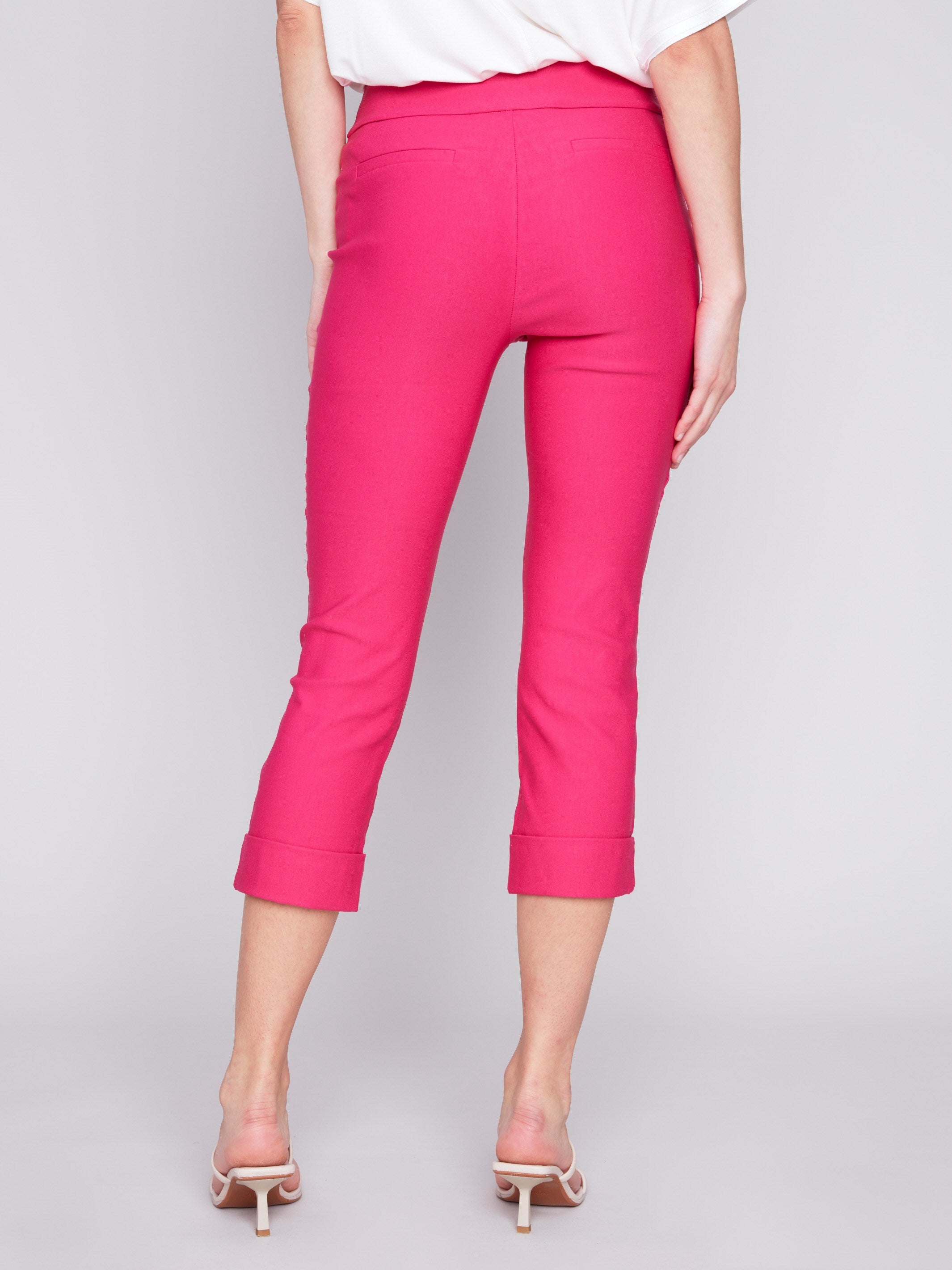 Stretch Pull-On Capri Pants - Punch - Charlie B Collection Canada - Image 3