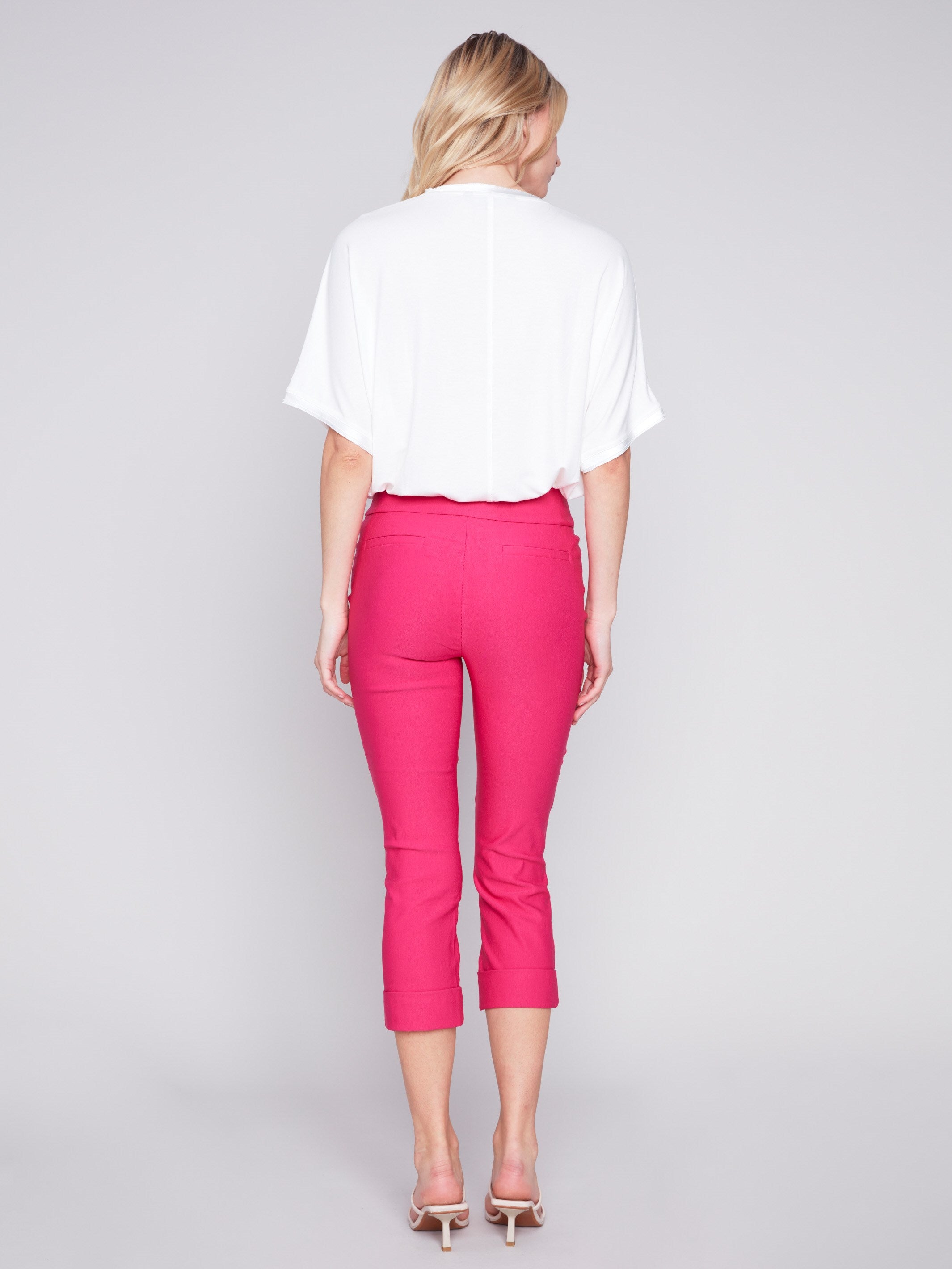 Stretch Pull-On Capri Pants - Punch - Charlie B Collection Canada - Image 4