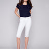 Stretch Twill Pedal Pusher Pants - White - Charlie B Collection Canada - Image 1