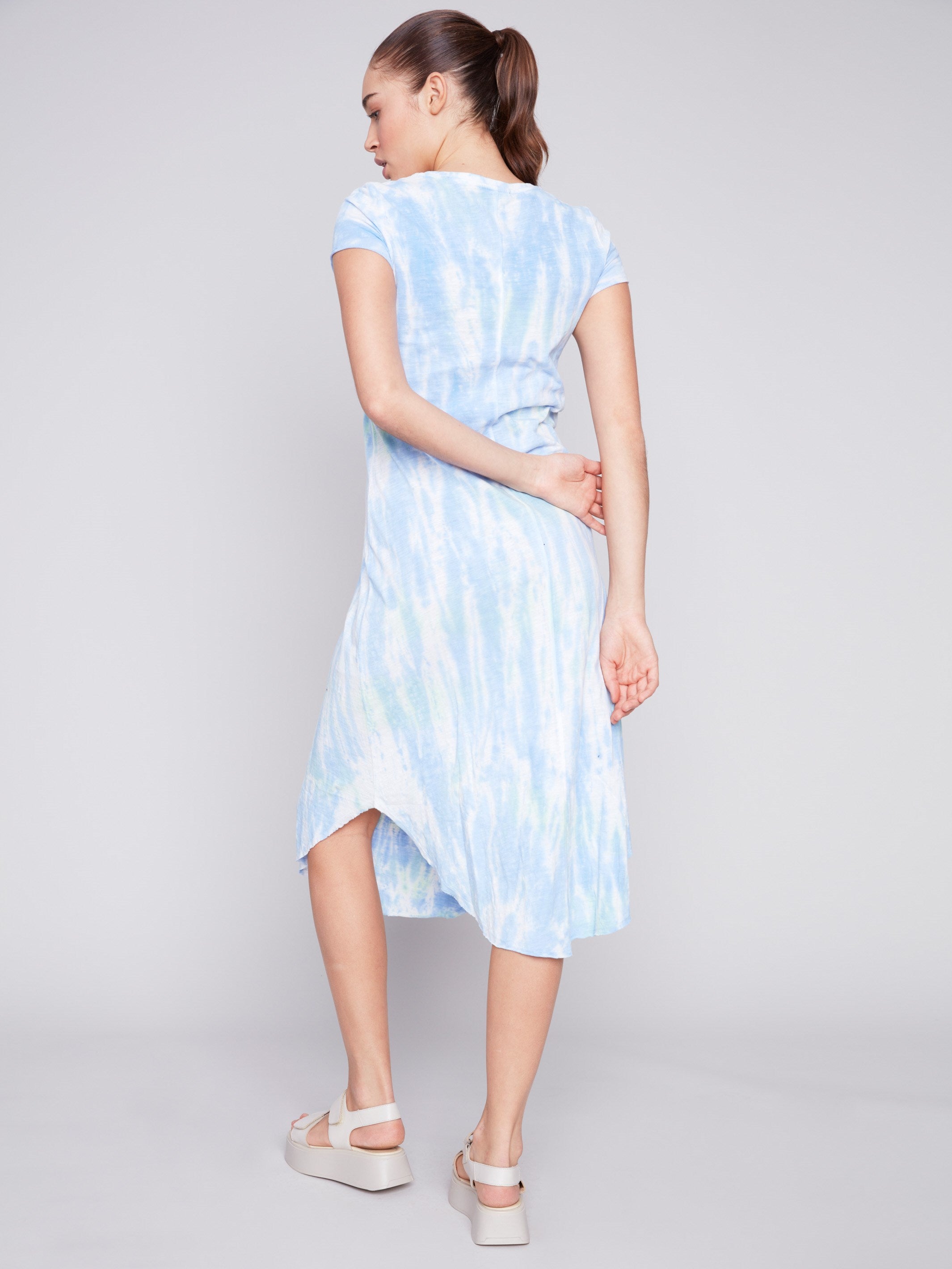Tie-Dye Cotton Slub Dress - Amazon - Charlie B Collection Canada - Image 2