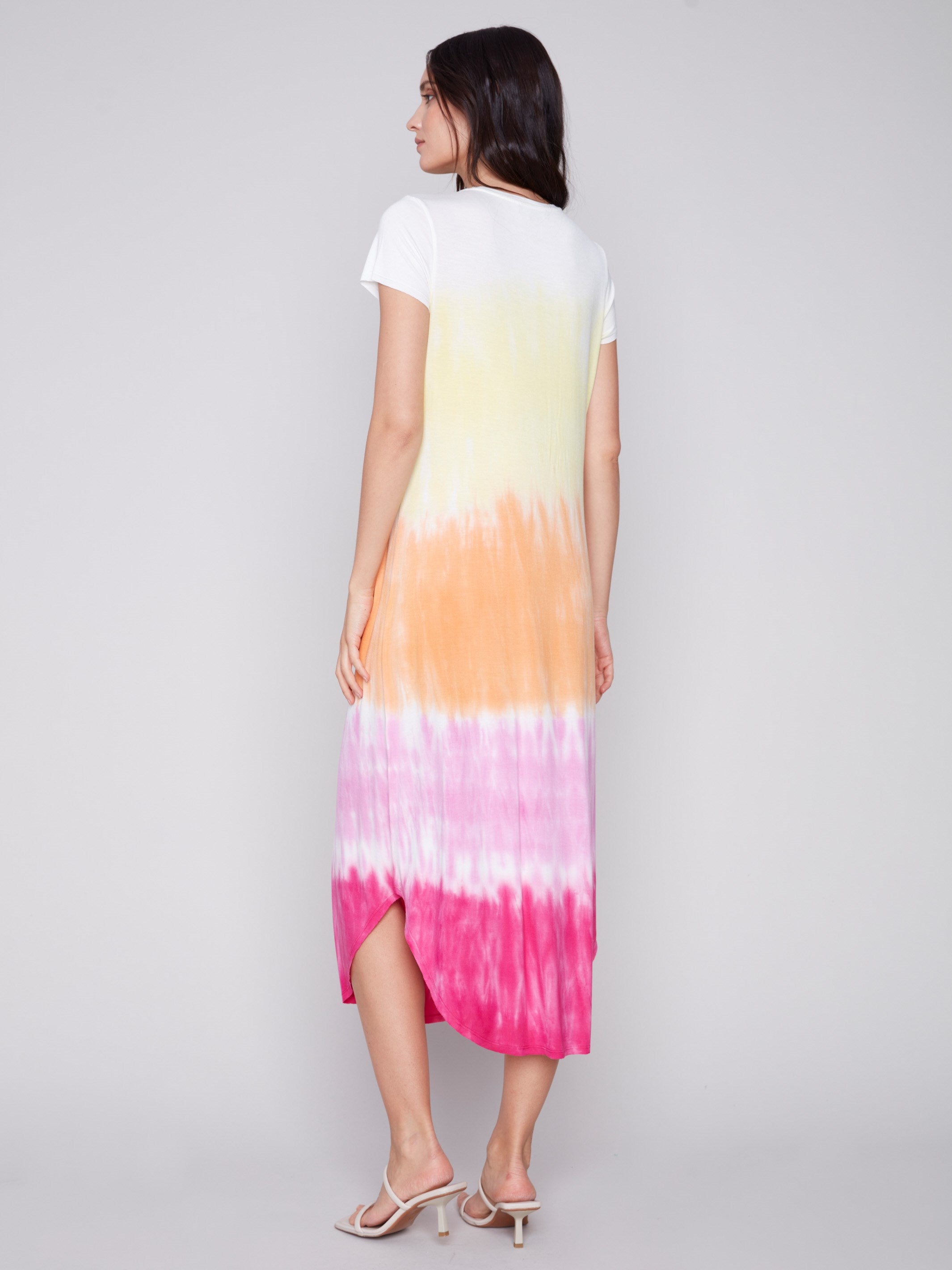 Tie-Dye Cotton Slub Dress - Sunset - Charlie B Collection Canada - Image 2
