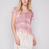 Tie-Dye Dress with Dolman Sleeves - Woodrose - Charlie B Collection Canada - Image 1