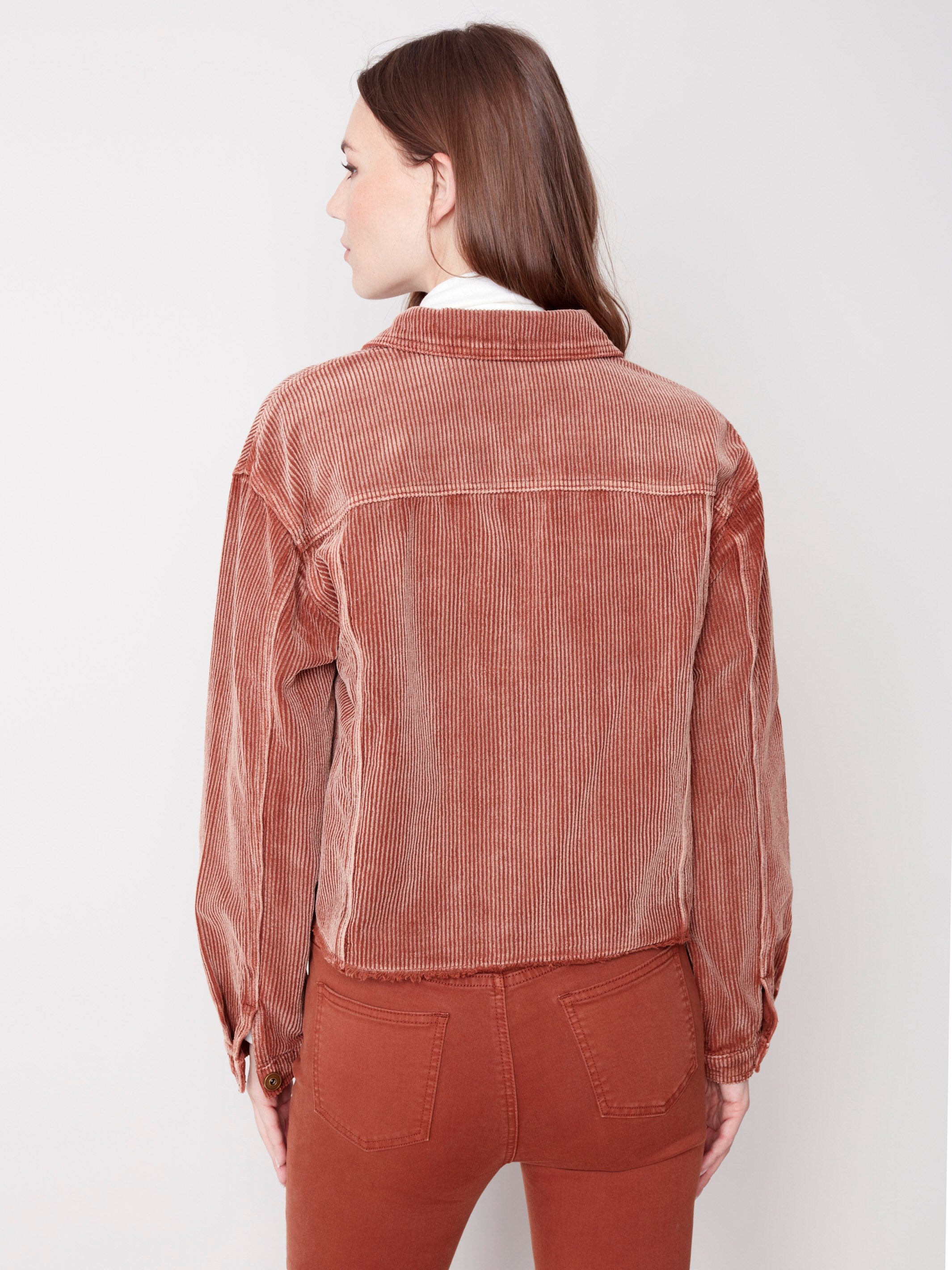 Washed-Out Corduroy Jacket - Cinnamon